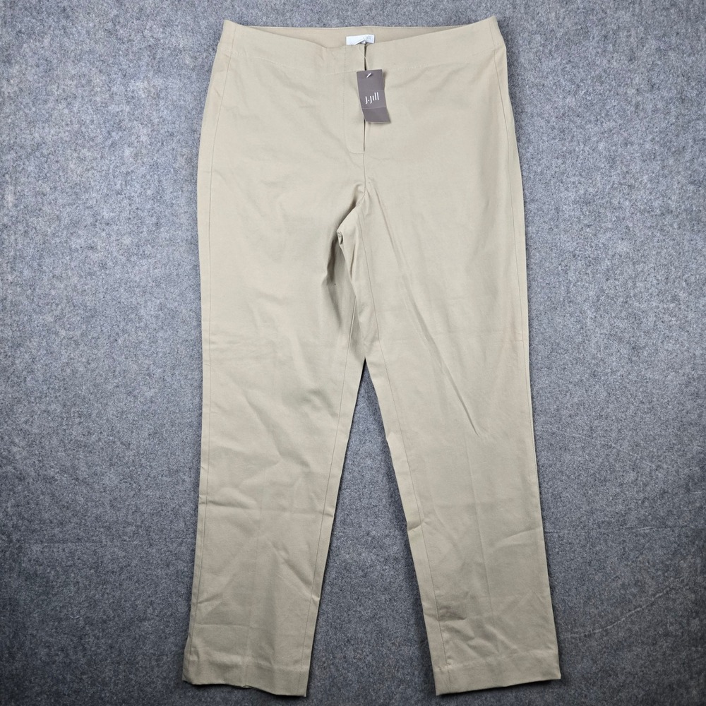 J. Jill Trousers Womens 10 Cashew Beige Straight Leg Chino Career Work Pants NEW